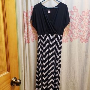 Black and White Chevron Maxi